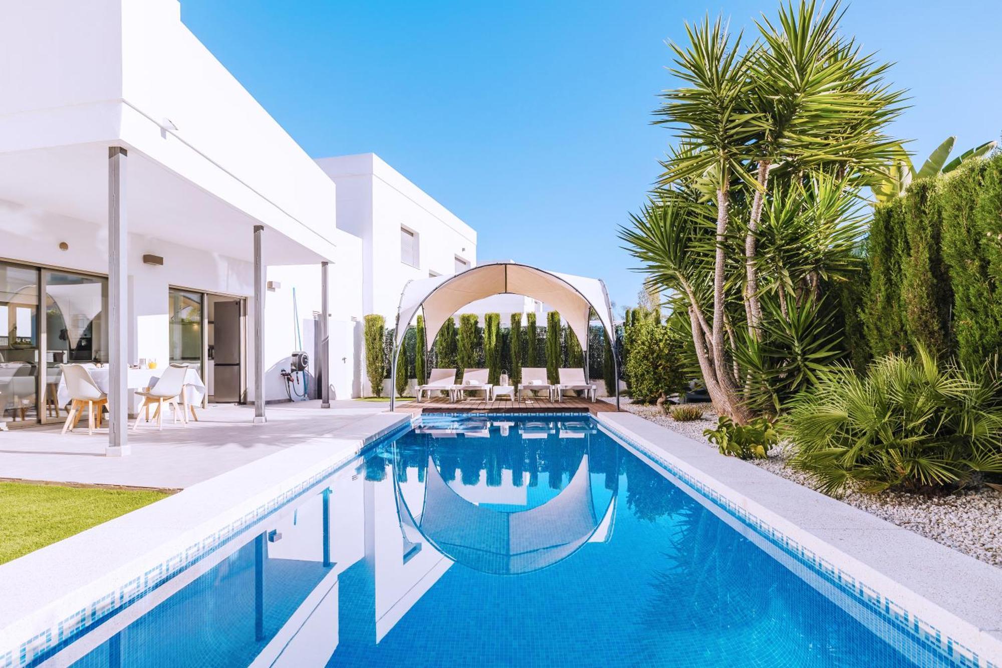 Casa Coco Stylisches Beachhouse Mit Pool & Sundeck Els Poblets Denia エクステリア 写真