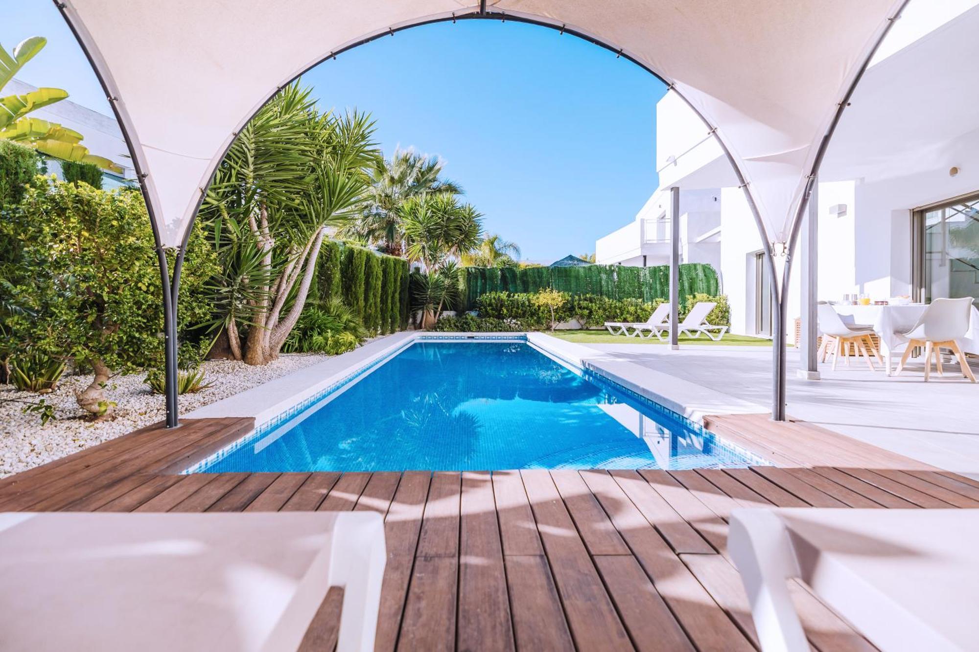 Casa Coco Stylisches Beachhouse Mit Pool & Sundeck Els Poblets Denia エクステリア 写真